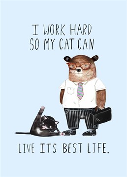 If their cat is their life then this Jolly Awesome New Job card is the one for them!
