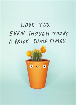 They might be a bit of a prick, but at the end of the day, when all said and done, you do love them! So, let them know with this cute Jolly Awesome Anniversary card.