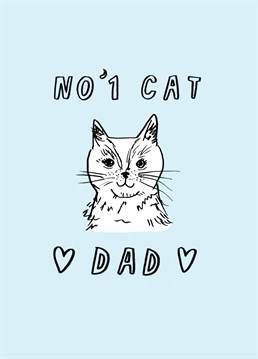 Just because his child is of the furry kind, doesn't mean he doesn't deserve to receive some love as well! The purr-fect Jolly Awesome Father's Day card from a very a smart and thoughtful cat.