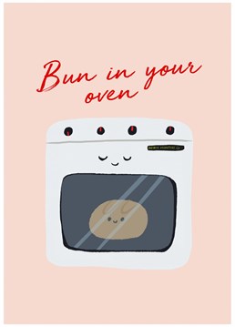 Congratulate the mum to be on their bun in the oven with this cute pregnancy card from Jolly Awesome.