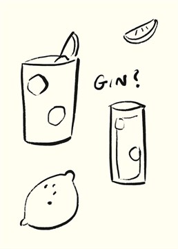 Time for a gin with your favourite? Send them this illustrated Jolly Awesome design.
