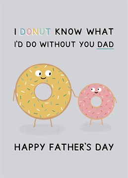 A punny and cute donut card for Father's Day. Designed by Jeff and the Squirrel.