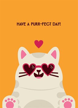 Send a cute kitty sporting some sunny heart glasses on someone's perfect day!