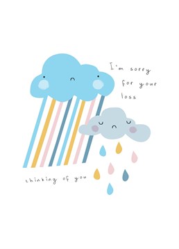 This card features two little rain clouds featuring a heartfelt sentiment to tell someone special that you are thinking of them. Perfect card for just letting someone know they are in your thoughts.