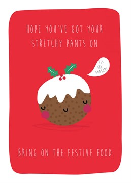 Send Christmas wishes to your friends and family this Christmas with our festive food greeting card. Our hand illustrated Christmas card features a quirky happy Christmas pudding. This simply beautiful design is perfect for anyone who loves their festive food.