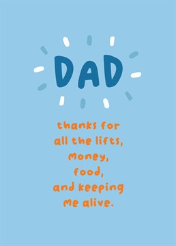 Send your Dad this funny list card thanking him for all he does.