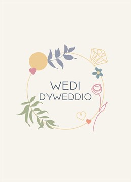 Stunning Welsh engagement card from Mid Mod cards by Jennifer Finnigan Design.