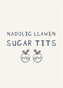 Wish any Gavin and Stacey fan a Merry Christmas with this funny Welsh card. Mid Mod Cards by Jennifer Finnigan Design.