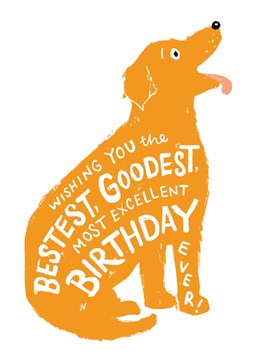 We've got Golden Retriever energy. Send birthday wishes to the best ever boy or girl with this good dog birthday card.