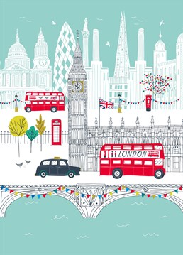 I love London town! Have them dreaming of London with this skyline design featuring the recognisable Big Ben. Designed by Jessica Hogarth.