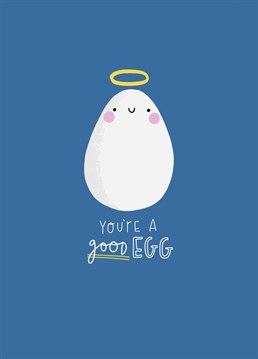 Say thank you or show a friend how much they mean to you by sending them a little angelic egg