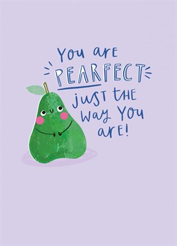 Show a friend how much they mean to you by sending this adorable pear card.  Designed by Jess Moorhouse