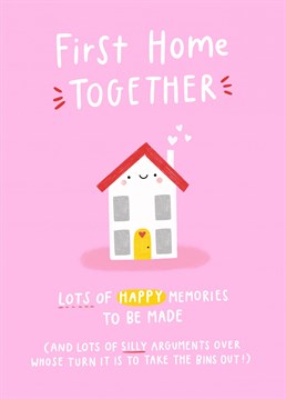 Send a couple this new home card to celebrate them finally moving in together!   Design created by Jess Moorhoue