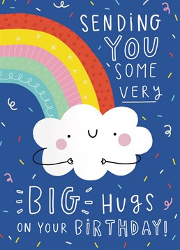 Send a friend a big birthday hug on their birthday with this adorable cloud card!