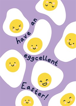 Make your friends and family crack up by sending them this eggcellent Easter card! This fun and colourful Easter egg card was designed by Jessiemaeve Studio.