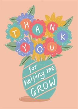 Send this pretty floral illustration by Jessiemaeve Studio to your child's teacher, teaching assistant or nursery teacher to say thank you. The perfect end of term card to show your appreciation.