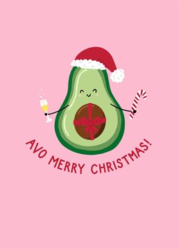 Send this cute festive avocado to wish your loved one a Merry Christmas! This joyful illustration was designed by Jessiemaeve Studio.