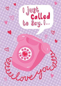 Show how much you care and send this retro telephone illustration to your significant other. This cute card is by Jessiemaeve Studio.