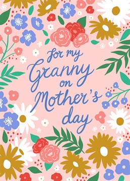 Send your granny some love on Mother's day with this beautiful floral card. This pretty spring flowers illustration is by Jessiemaeve Studio.