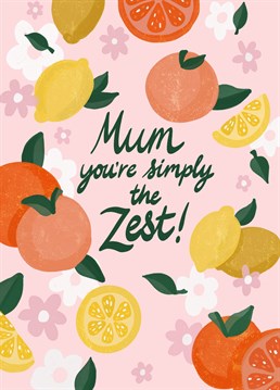 Send your mum this pretty fruit and flowers illustration to wish her a happy Mother's day, or to let her know that she is the best any time of the year. Illustration by Jessiemaeve Studio.