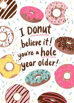 Donut panic but it's birthday time again! Send this cute and colourful card by Jessiemaeve Studio to wish them a lovely birthday.