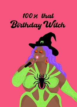 Send your Lizzo loving friend this cheeky card to wish them a Happy Birthday! This Halloween themed illustration by Jessiemaeve Studio is perfect for October birthdays!