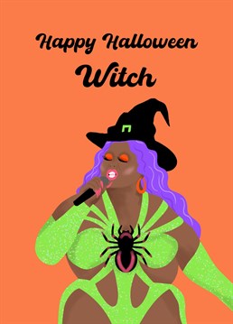 Send your Lizzo loving friend this cheeky card to wish them a Happy Halloween! This spooky illustration is by Jessiemaeve Studio.