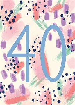 Celebrate the big 4-0 with this beautifully illustrated Birthday card. This on trend illustration was designed by Jessiemaeve Studio.