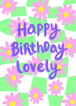 Wish your lovely one the happiest of birthdays with this joyful card. This on trend daisy and check print was designed by Jessiemaeve Studio.