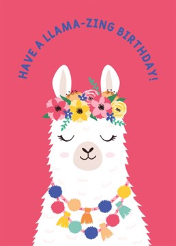 This pretty and colourful llama is here to wish them a llama-zing birthday!