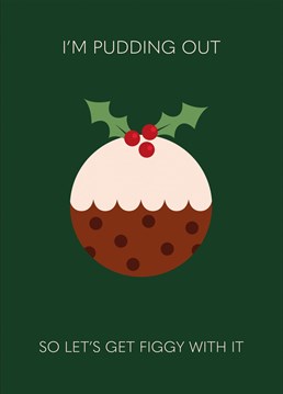 Send this cheeky card to let them know that they are getting lucky after lunch! This Christmas pudding illustration was designed by Jessiemaeve Studio.