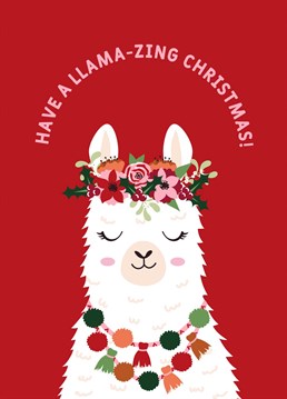 Fa la la la la la la la llama! This pretty and colourful llama illustration is by Jessiemaeve Studio.