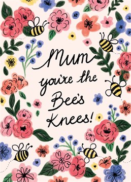 Send your mum some love this Mother's day with this pretty bees and flowers illustration by Jessiemaeve Studio.