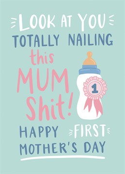 Show a new mum that she is nailing it this Mother's Day! This fun (and a bit cheeky) illustration by Jessiemaeve Studio celebrates first time mums.