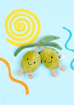 The Amuseable Olives are bobbly buddies who come from the same sunny branch! These mellow green friends have cute beigey feet and a parasol of suedey green leaves. A sunny, funny pair of pals, who love nothing more than a shared siesta.