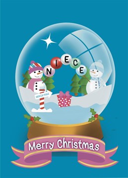 Send your lovely niece a cute and colourful Christmas Card that will stand out and be treasured this year