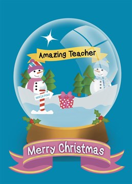 It's that time of the year again and you need to get your amazing teacher a lovely gift- well at least you don't have to look too far for a Christmas Card with this cute snowman design that will show them how much you appreciate them.