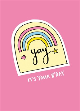 Send someone all the 'yay's' on their birthday, by Kim Garrity Design.