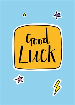 Wish someone all the luck with this good luck card, by Kim Garrity Design.