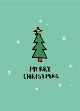 Wish someone a Merry Christmas with this cute illustrated Christmas tree card, by Kim Garrity Design.