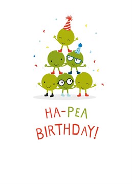 Say happy birthday to one of the peas in your pod with this card by Klara Hawkins.