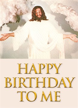 Birthday Jesus. Christmas Card by KissMeKwik.Celebrate in style with the absolute legend, Jesus Christ, on his birthday.