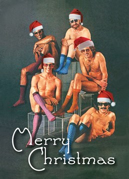 Sexy Christmas. Christmas Card by KissMeKwik.Wish someone a merry Christmas with the help of 5 sexy Santas.