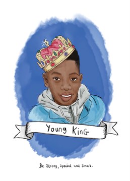 Recently ascended to the throne from Prince status, crown him King for the day with this sweet birthday design by Kitsch Noir.