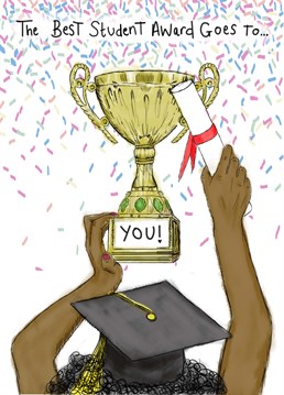 You did the damn thing! Congratulate a graduate who worked hard, played hard and came out the other side with this celebratory design by Kitsch Noir.