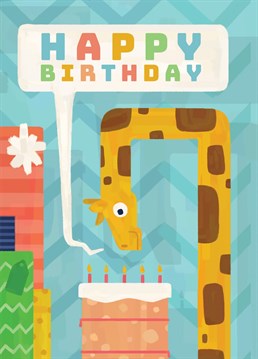 Send your little one your best wishes on their birthday with this fun Giraffe birthday party card.