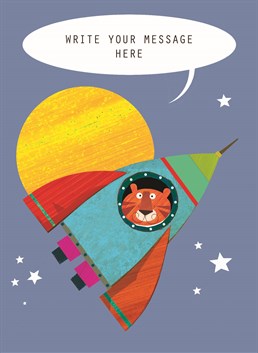 Know a wannabe astronaut? Personalise this Kali Stileman to wish them an out of this world day, whatever the occasion.