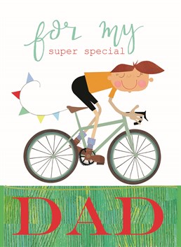 For a lycra wearing, bicycle mad Dad! Make him feel super special with this cute Kali Stileman design.