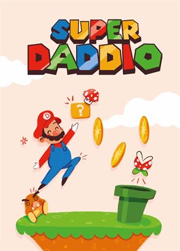 With your Dad a very happy Fathers Day with this playful retro game inspired card! For the Dad who's always up for a laugh and a game (or three!)