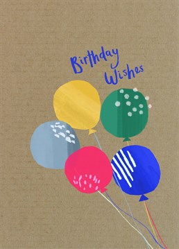 Send Birthday wishes with this illustrated balloon card!
